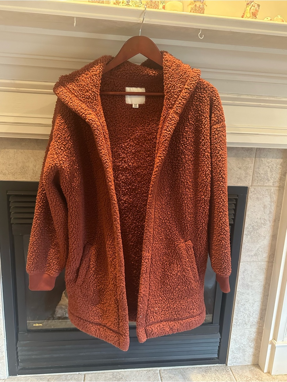 American Eagle Burnt Orange Sherpa Jacket